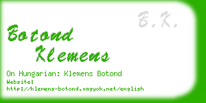 botond klemens business card